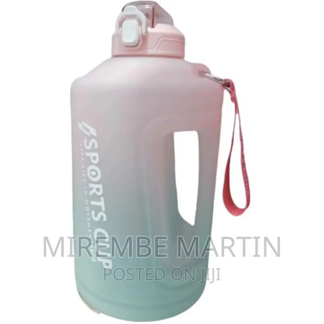 3.78L Time Marked Fitness Jug Outdoor Frosted Water Bottle,