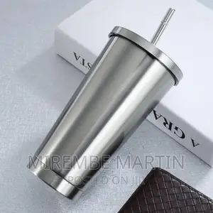 Mug With Lid Tea Cup Thermos Beer Travel Tumbler With Straw