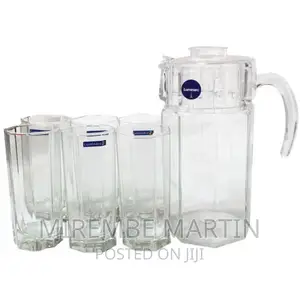 Luminarc 6 Pieces of Juice Glasses Cups and 1 Jar Water Set