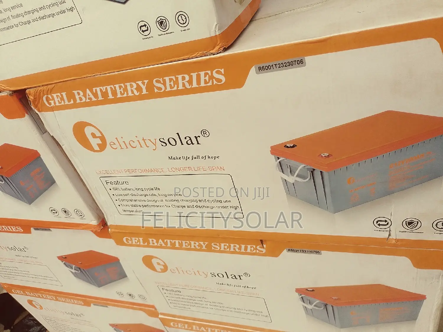 Gel Battery 100ah. Felicity. Big Solar Connect Ug.