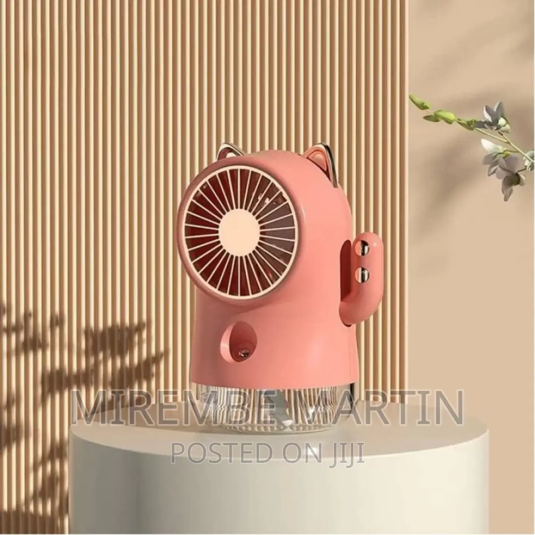 Usb Rechargeable Pussycat Water Ice Mist Spray Fan
