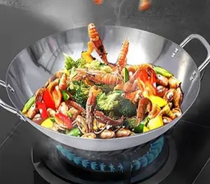 Stainless Steel Work Deep Frying Pan