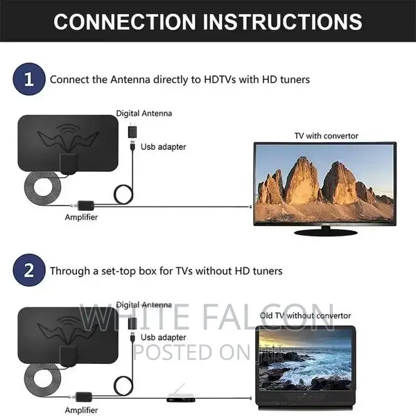 Digital Tv Indoor Antenna With Strong Signal Amplifier