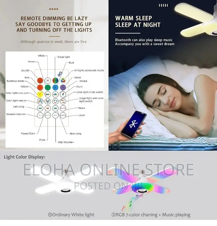 Bluetooth Music Playing Intelligent Foldable LED Lamp