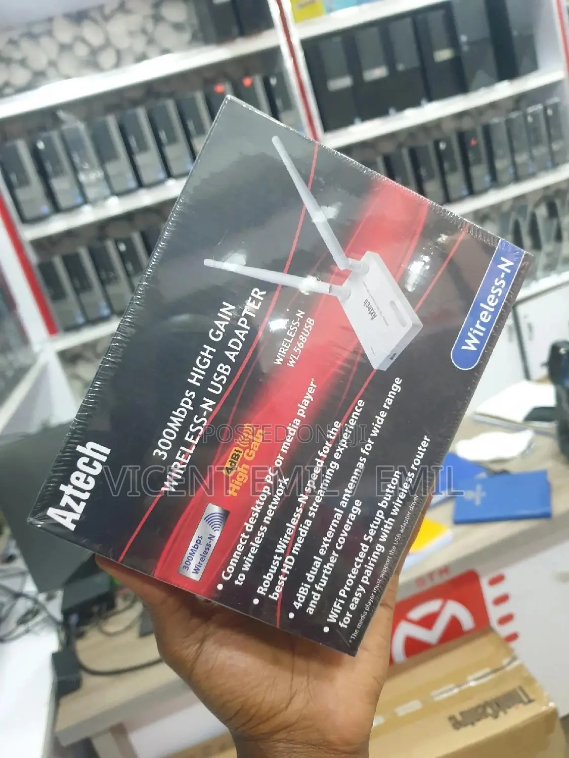 Aztech 300mbps High Gain Wireless-N USB ADAPTER