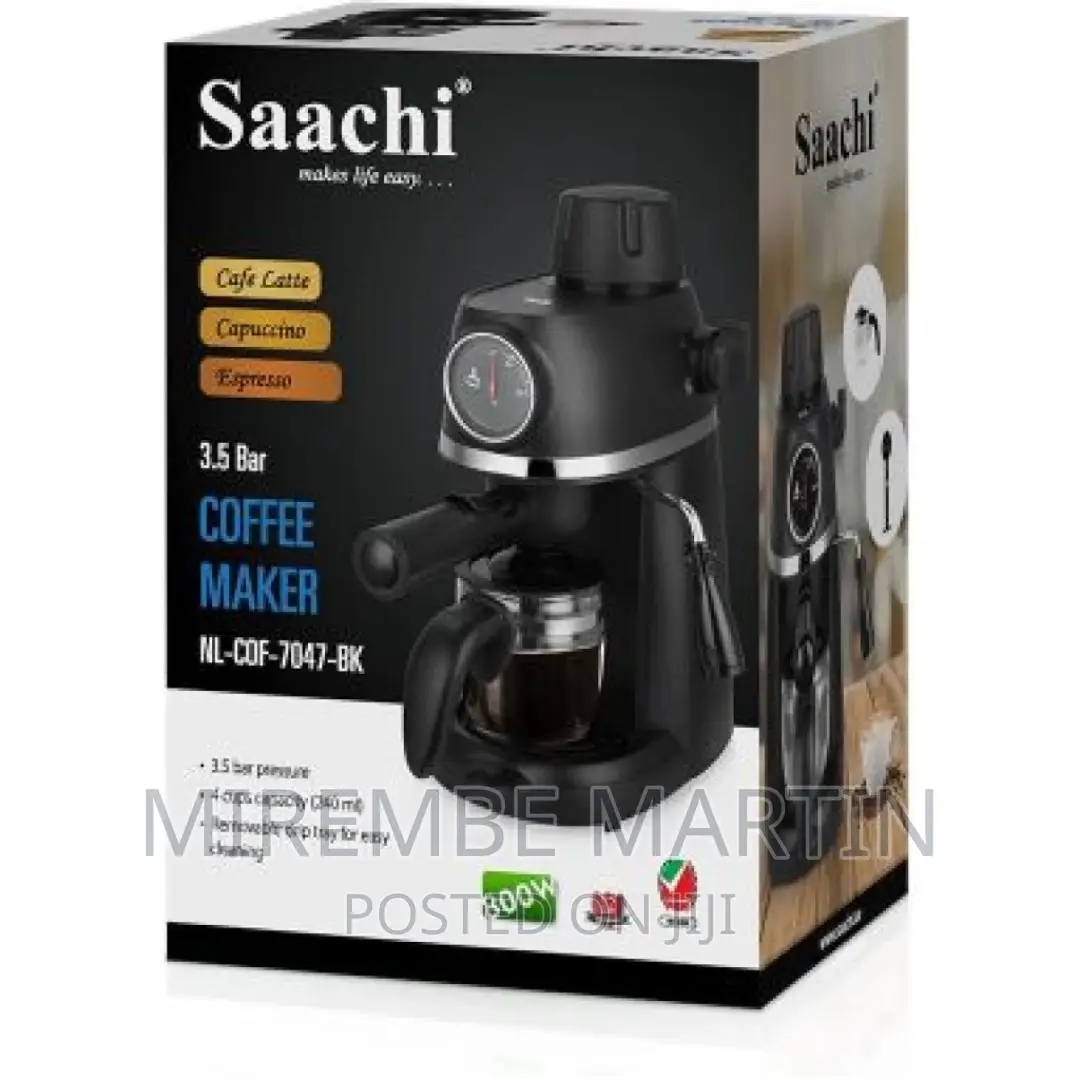 Saachi Coffee Maker NL-COF-7047-BK With 3.5 Bar Pressure –