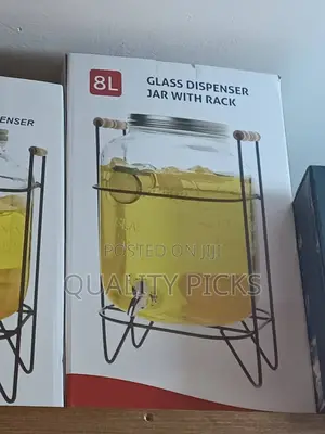 Glass Dispenser Jar With Stand