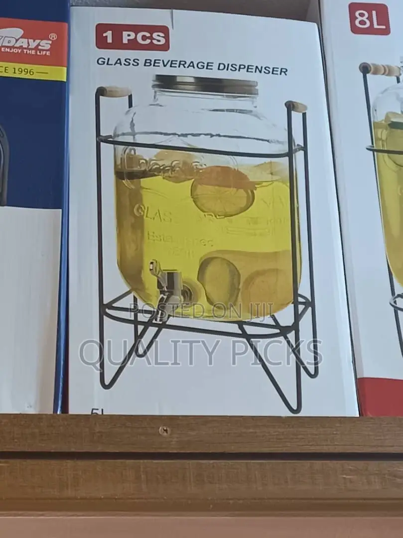 Glass Dispenser Jar With Stand