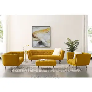Sofa Couch/ Box Smart Sofa in Mastered Yellow