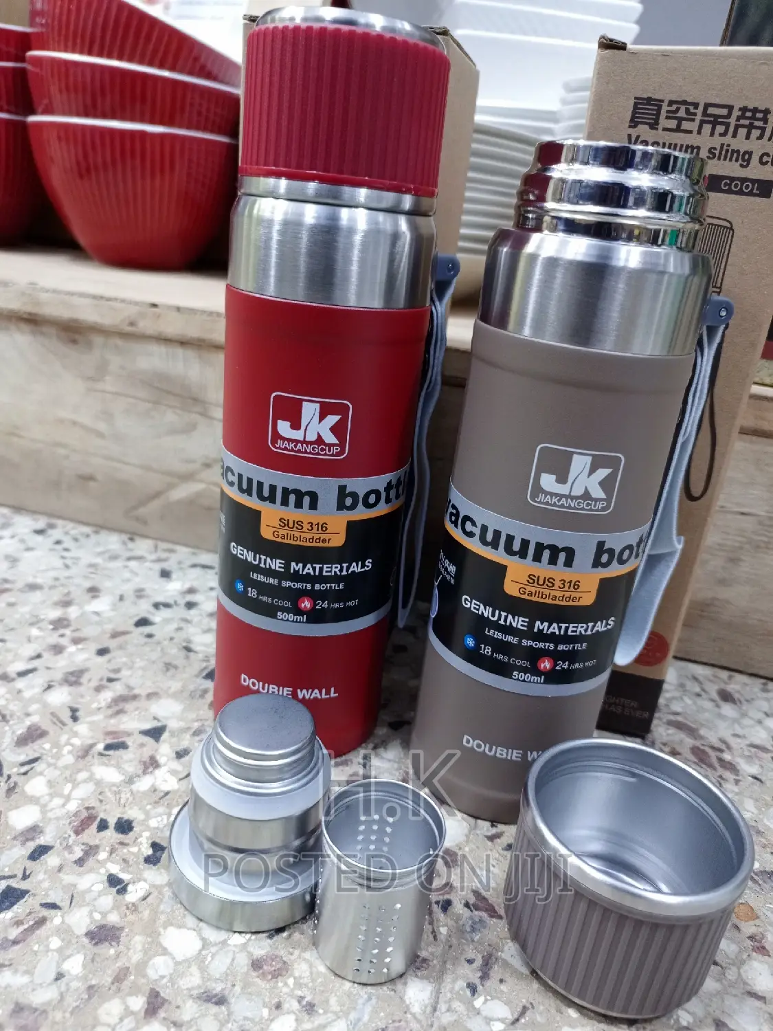 500mls Stainless Steel Vacuum Bottle Themos Flask( 24hr )