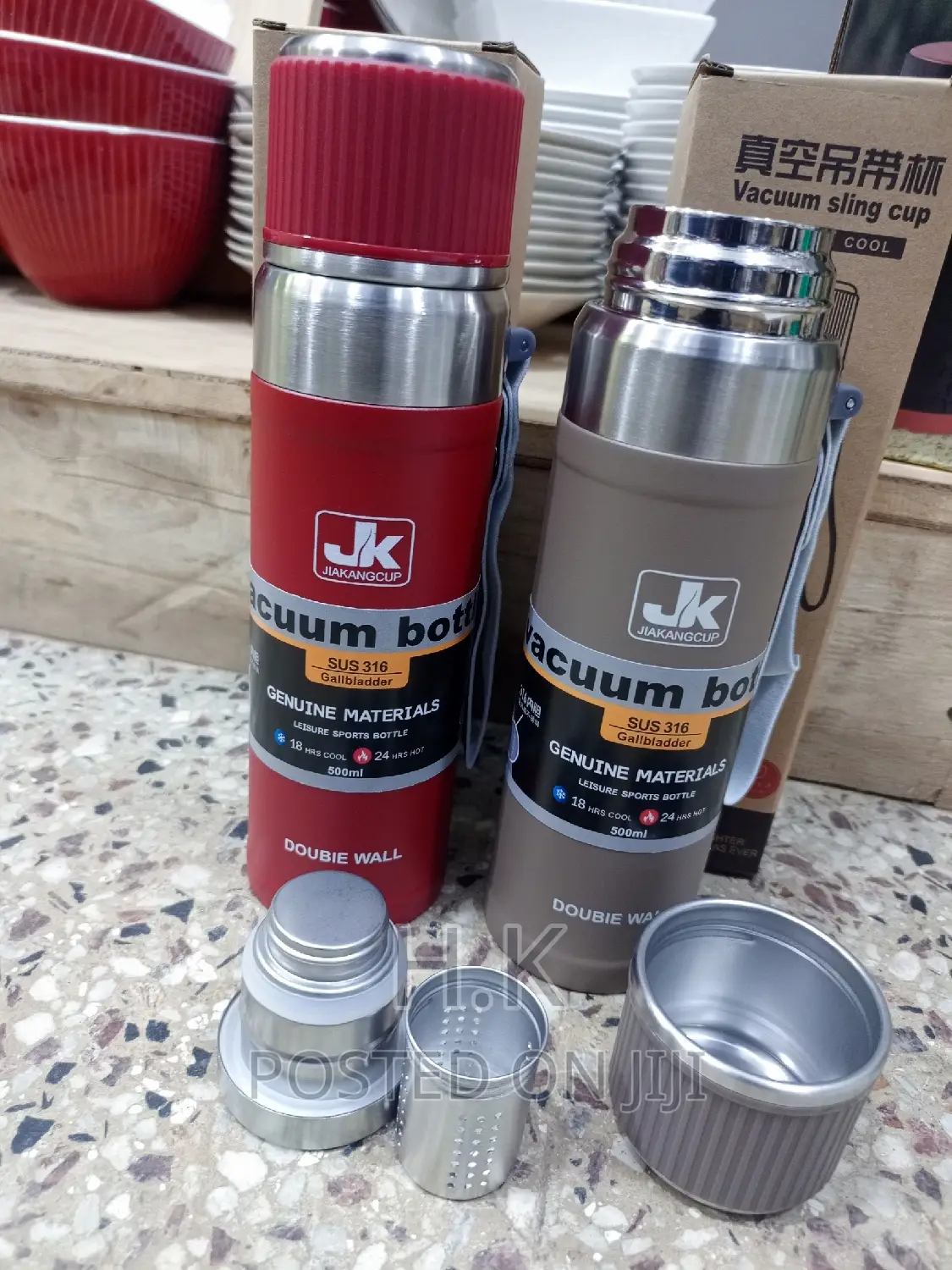 500mls Stainless Steel Vacuum Bottle Themos Flask( 24hr )