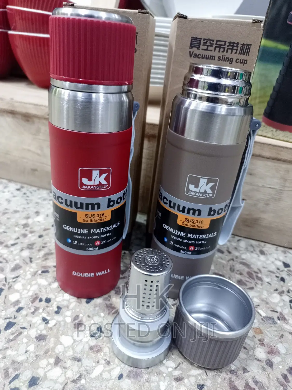 500mls Stainless Steel Vacuum Bottle Themos Flask( 24hr )
