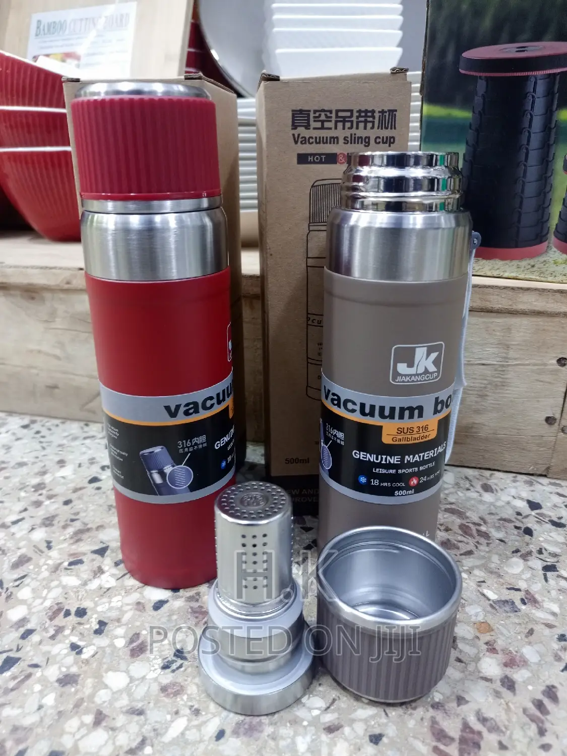 500mls Stainless Steel Vacuum Bottle Themos Flask( 24hr )