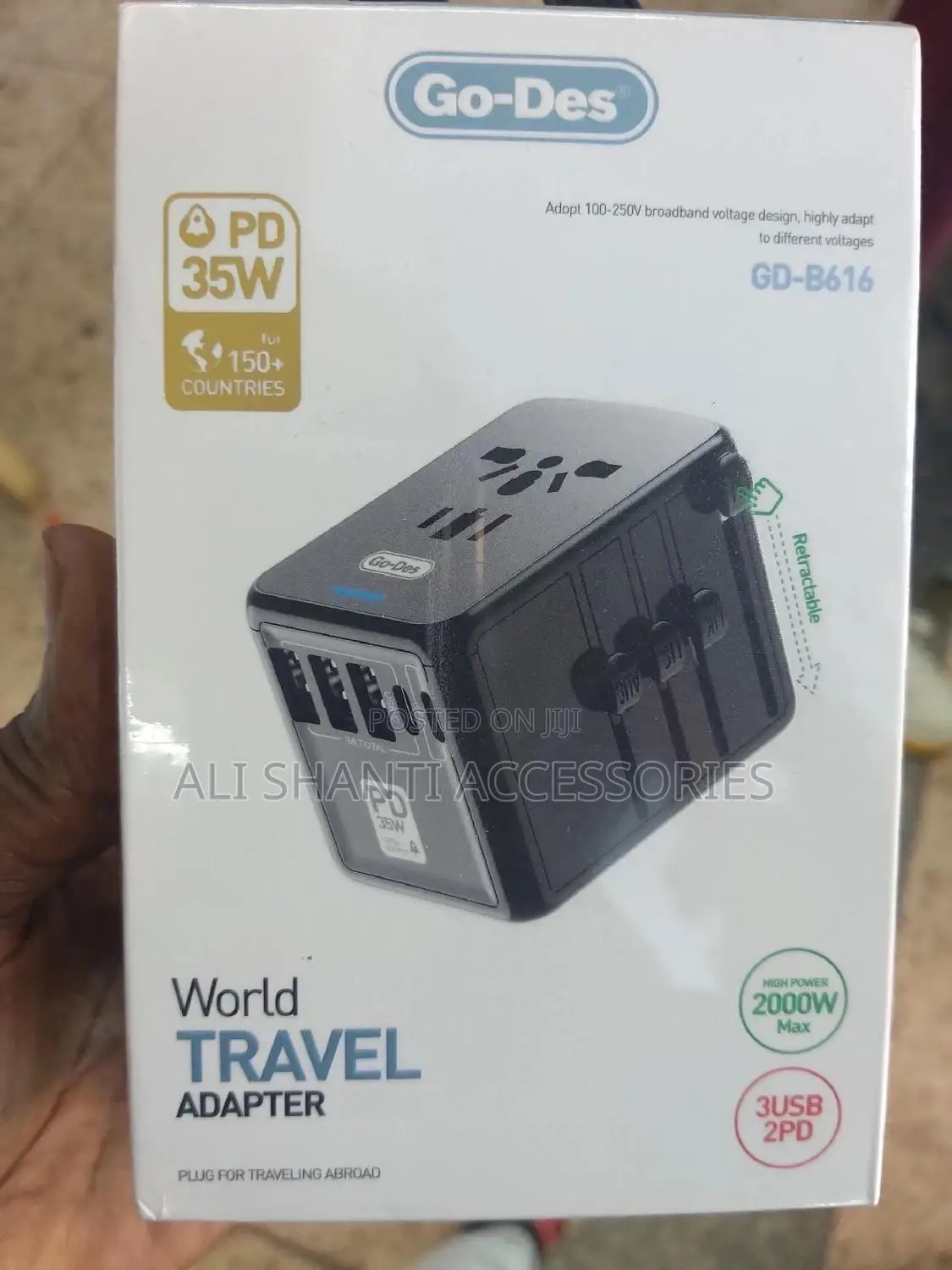World Travel Adapter/Universal Travel Charger/Pd 35w Travel