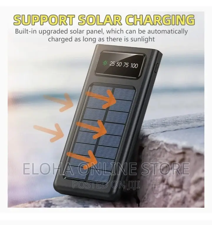 Portable 20000amh Solar Power Bank