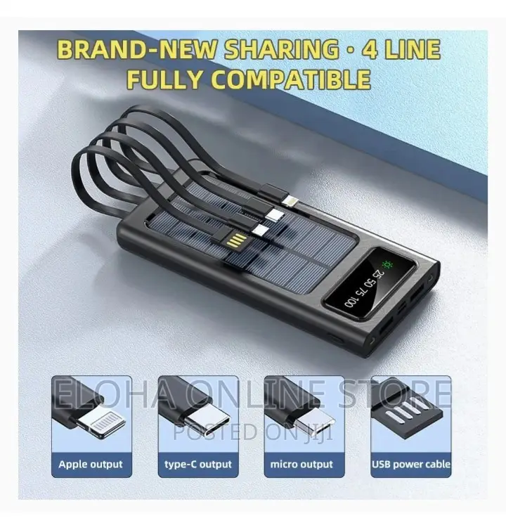 Portable 20000amh Solar Power Bank