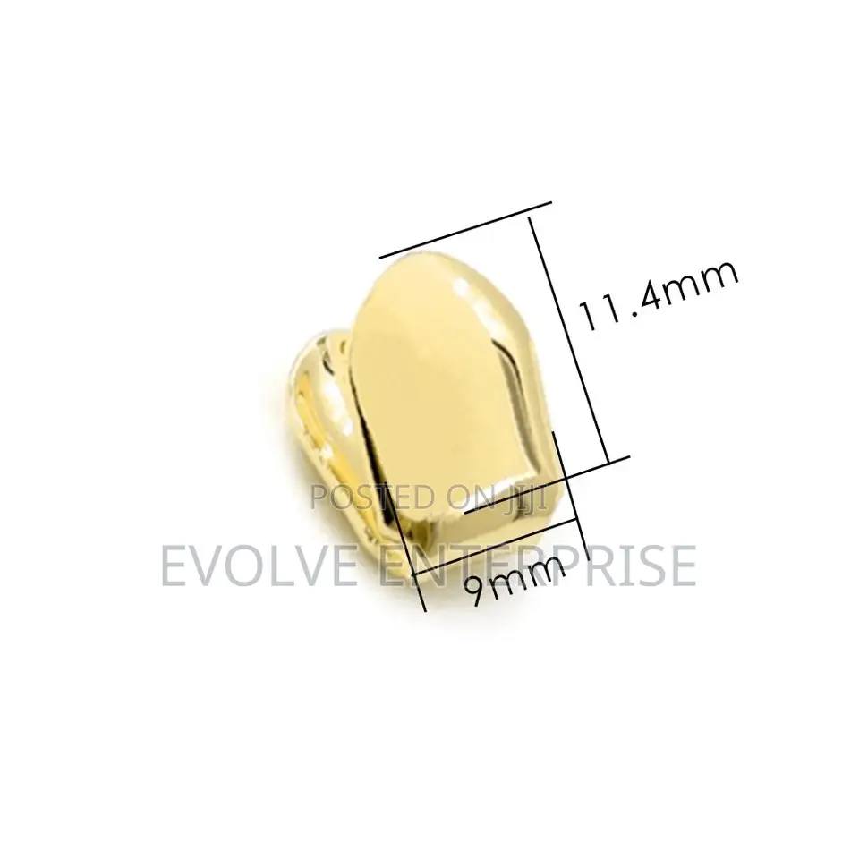 1PC Hip Hop Gold Color Metal Braces Grillz