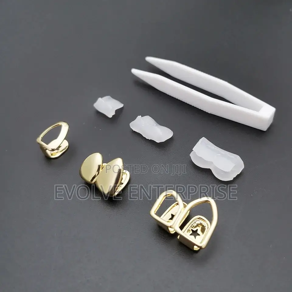 1PC Hip Hop Gold Color Metal Braces Grillz