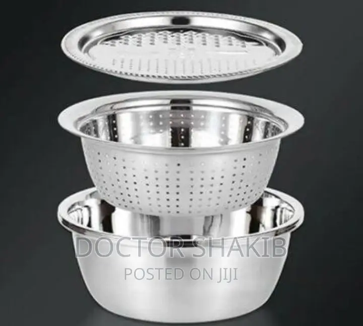 30cm Stainless Steel Rice, Vegetable Washing Colander