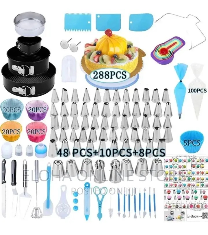 288 Cake Decorating Set Tools