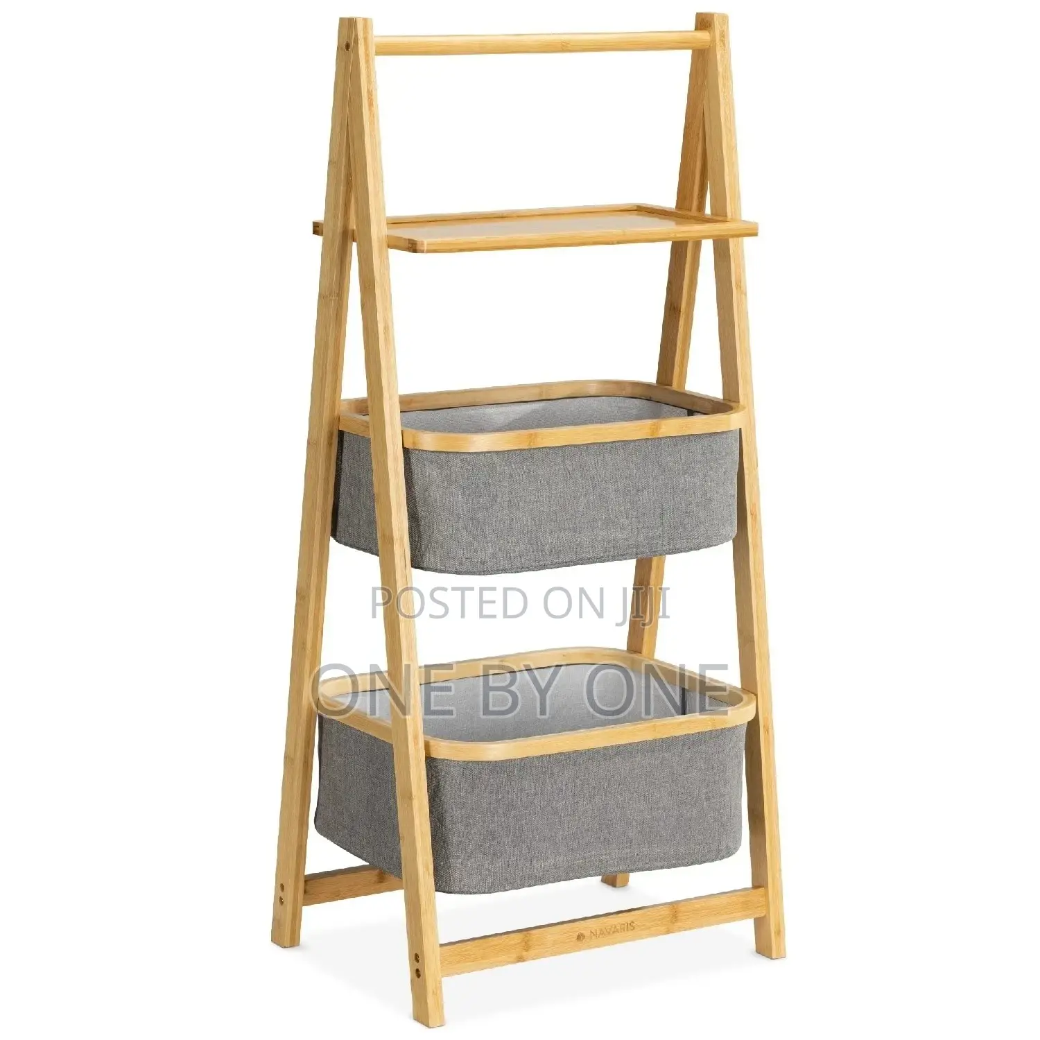 Bamboo Bathroom Shelf With Baskets 99 X 44 X 33 Cm Bamboo
