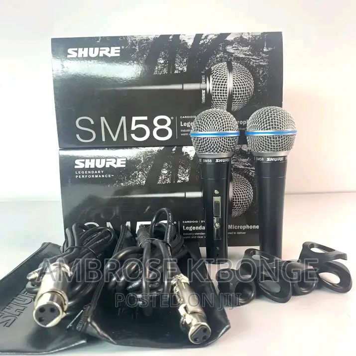 Hand-Held SHURE SM58 Professional Dynamic Microphone - Black