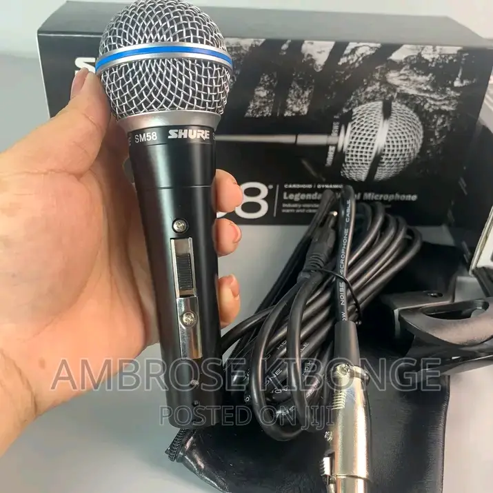 Hand-Held SHURE SM58 Professional Dynamic Microphone - Black
