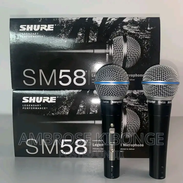 Hand-Held SHURE SM58 Professional Dynamic Microphone - Black