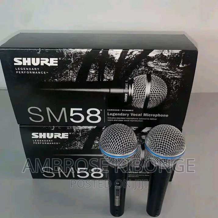 Hand-Held SHURE SM58 Professional Dynamic Microphone - Black