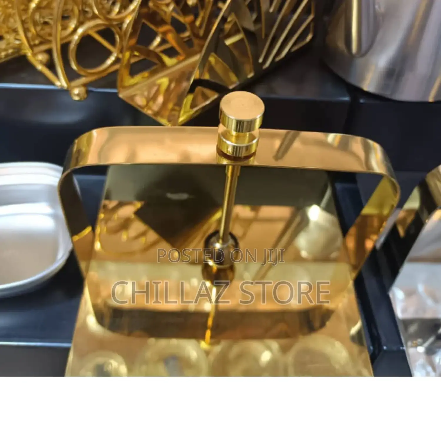 Gold Tissue Holder Dispenser.