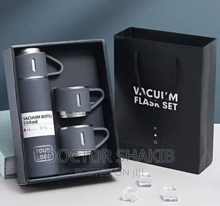 Stainless Steel Thermos Water Bottle Adult Gift Set