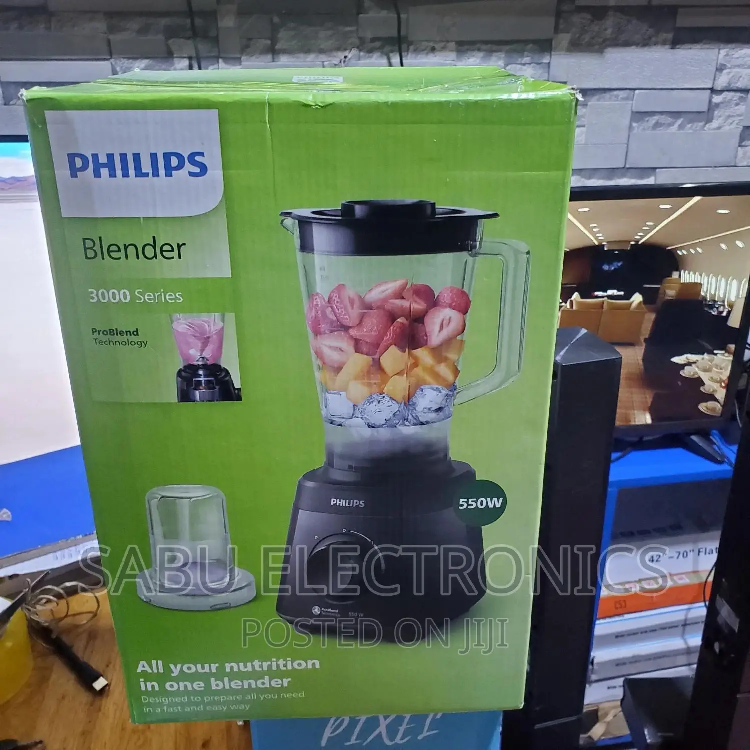 Philips Blender 3000 Series, 550w, Plastic Jar and Pulse