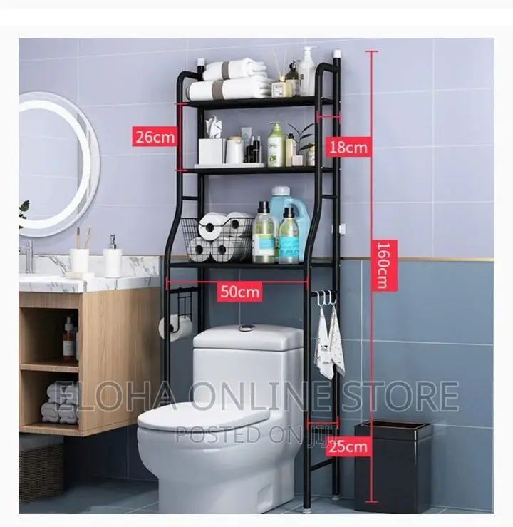 Over the Toilet 3 Tier Shelf Rack Organizer