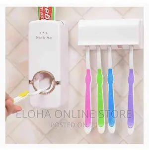 Toothpaste Dispenser With Toothbrush Holder