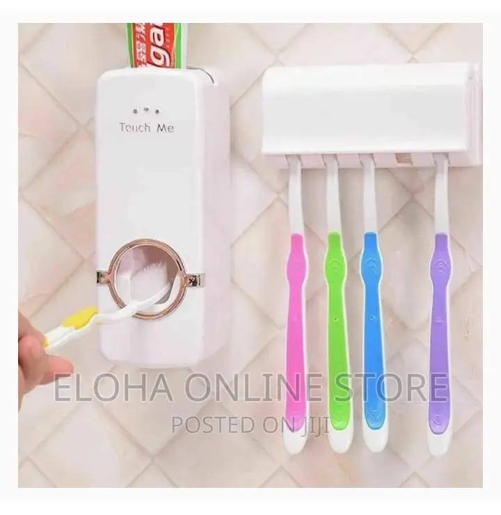 Toothpaste Dispenser With Toothbrush Holder
