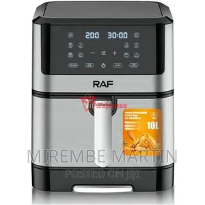 RAF 10L New Digital Touch Screen Stainless Steel Air Fryer-