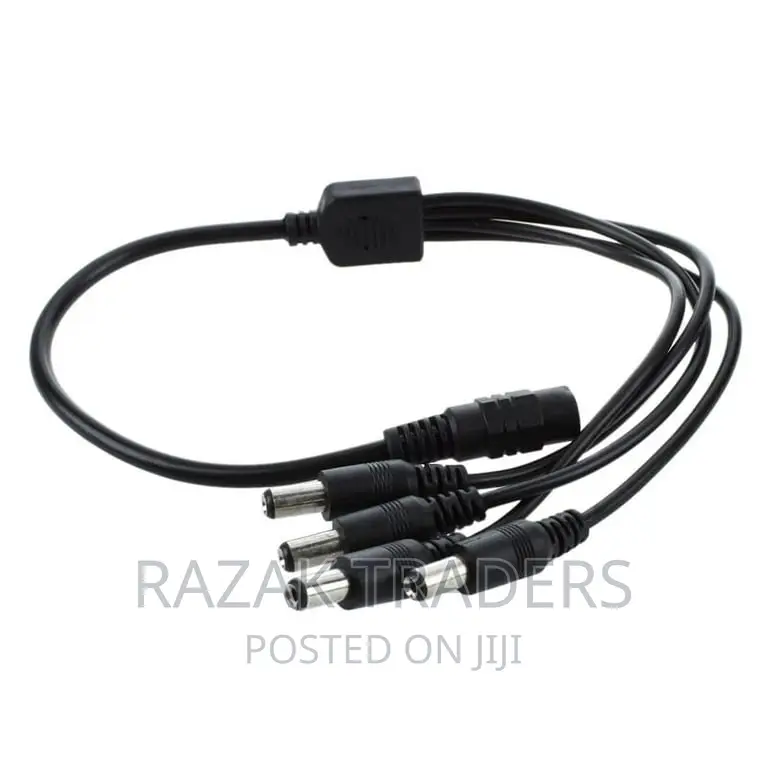1 To 4 DC Power 4-port Splitter Adapter Cable CCTV Camera