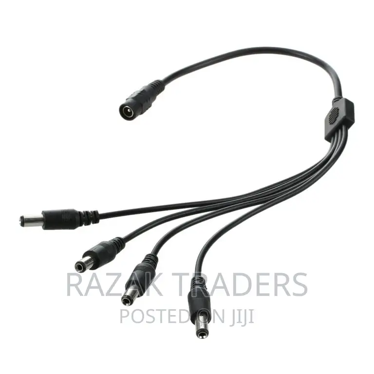 1 To 4 DC Power 4-port Splitter Adapter Cable CCTV Camera