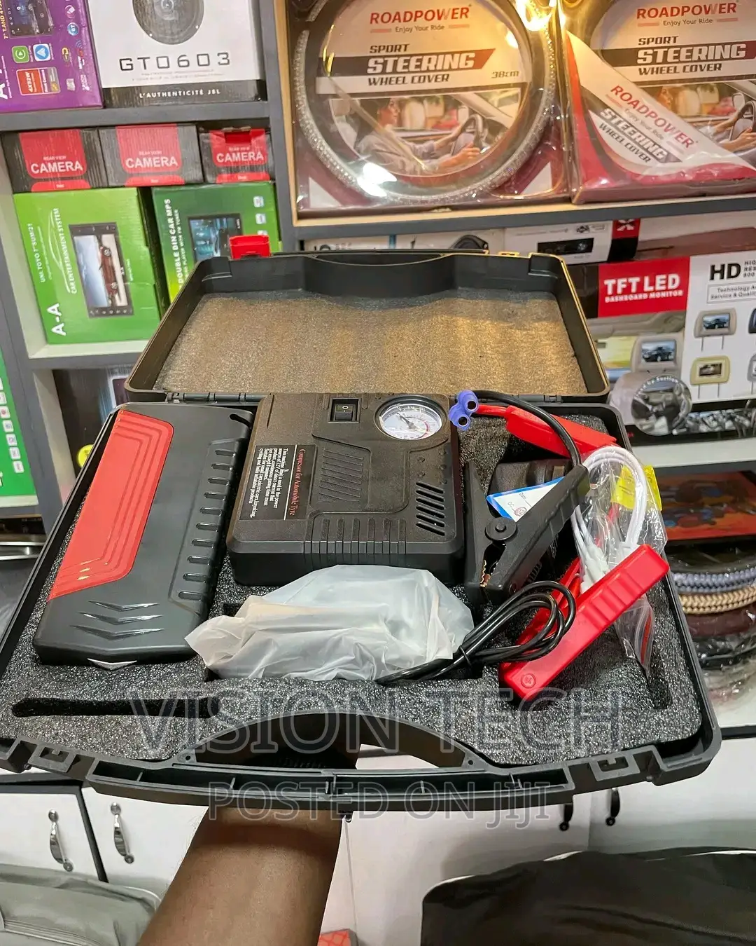 Emergency Jump Starter With Tyre Inflator