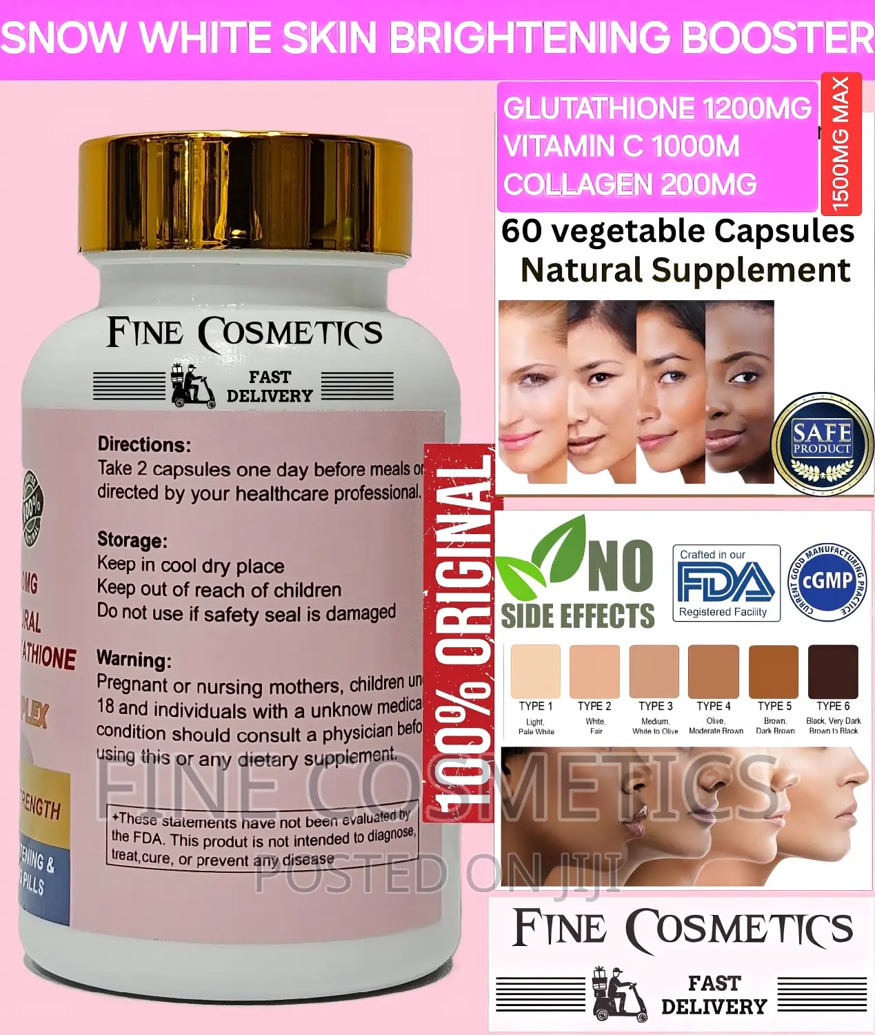 SNOW WHITE Glutathione Skin Brightening Capsules With Vit C