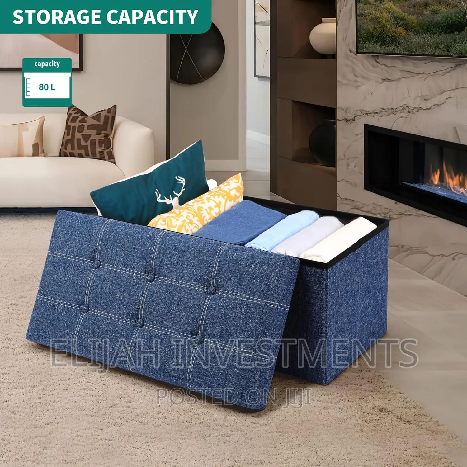 Ottomans Storage Box Organizer