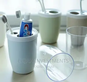 One Piece Portable Toothbrush and Toothpaste Organizer