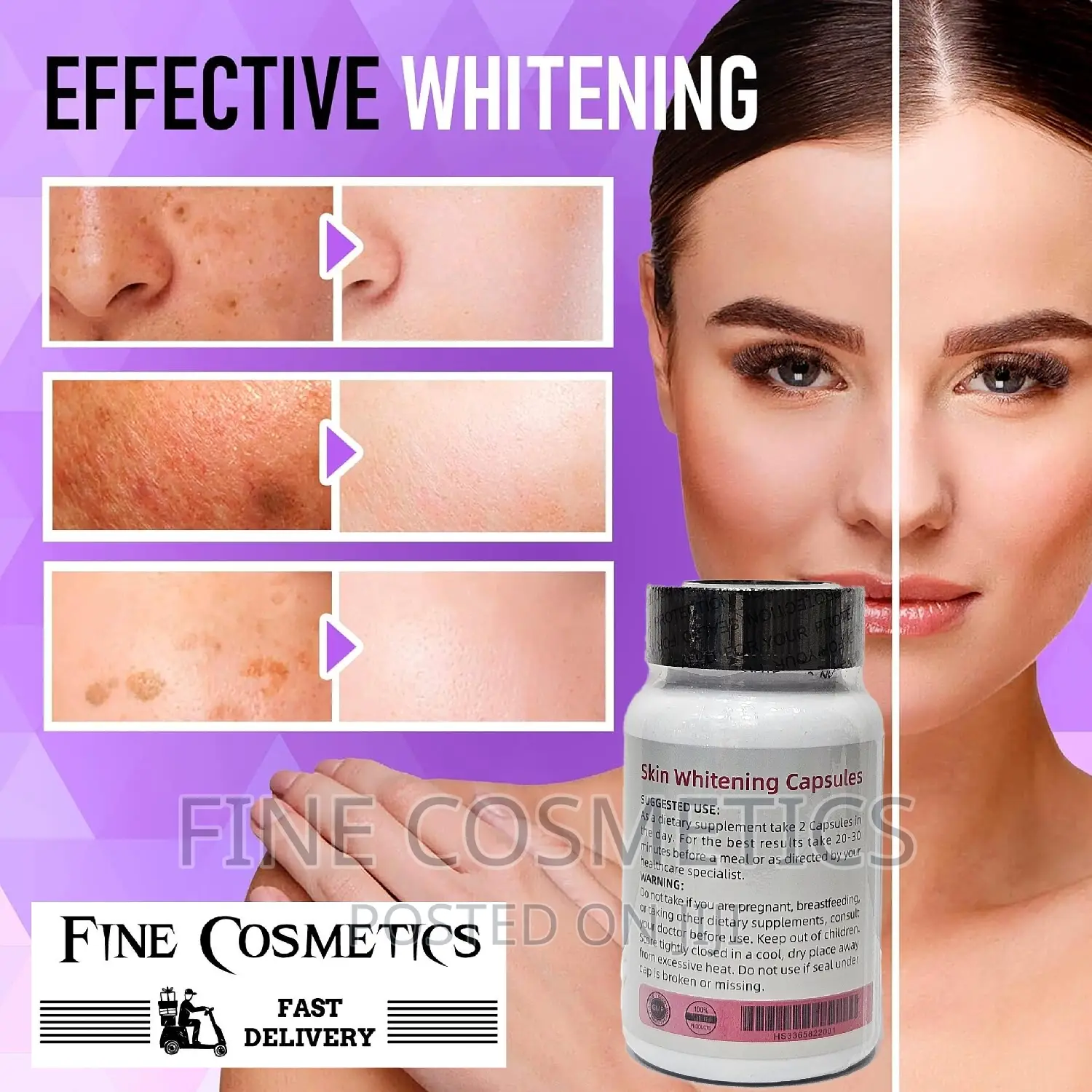 Effective Skin Whitening Glutathione Pills Wiz Vitamin C.120