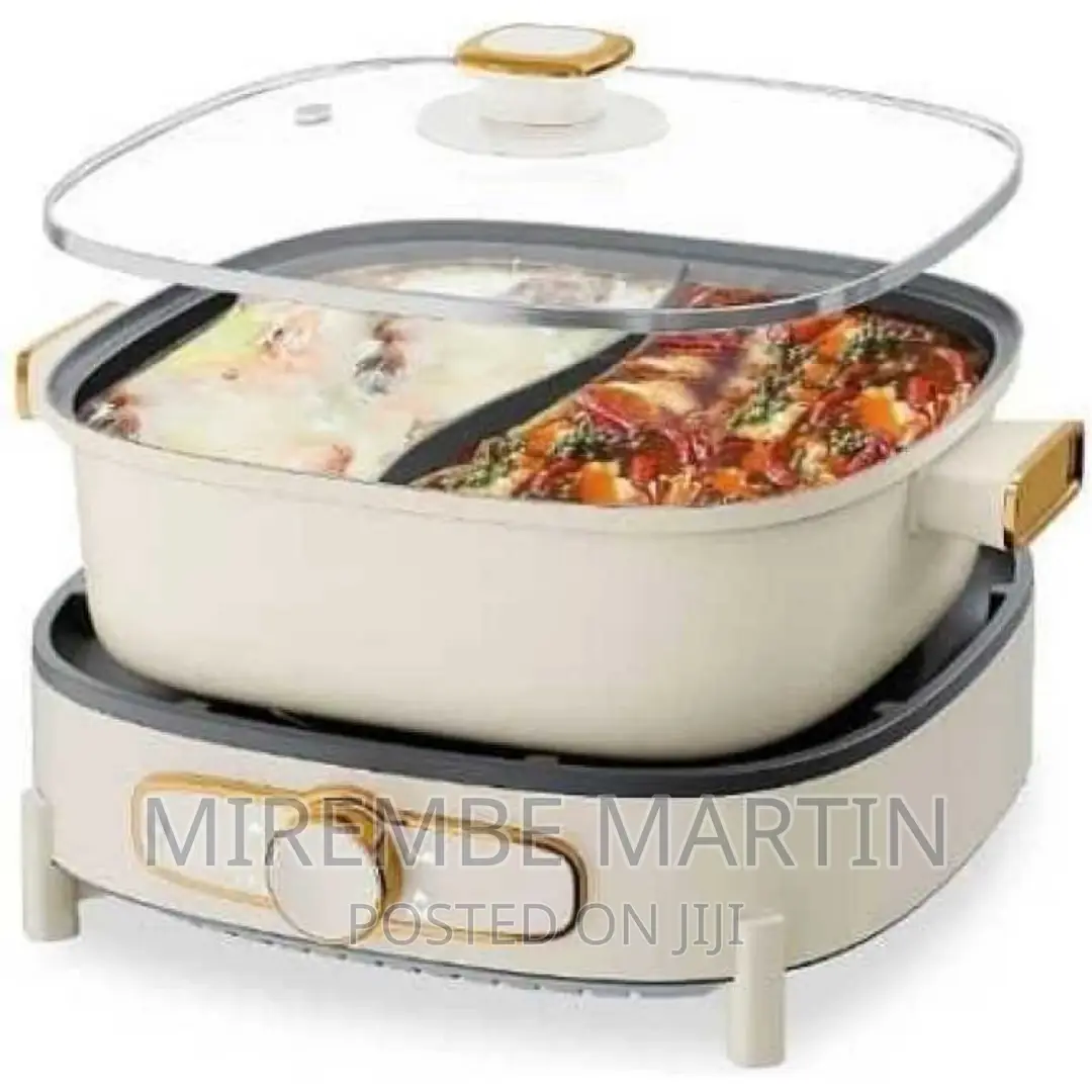 Hot Pot Electric With Divider,5ldouble-Flavor Shabushabu Pot