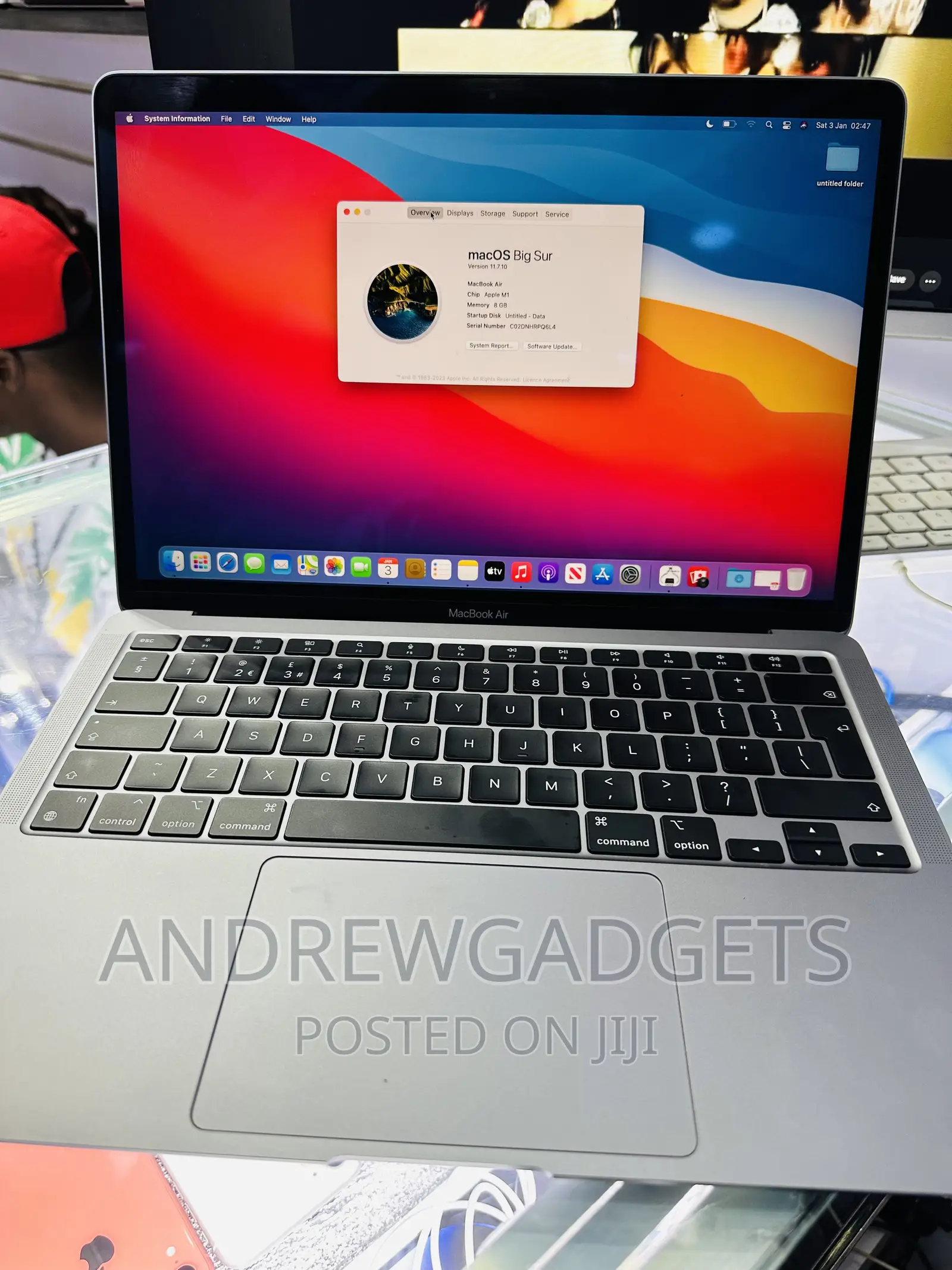 Laptop Apple MacBook Air 2020 M1 8GB Apple M1 SSD 256GB