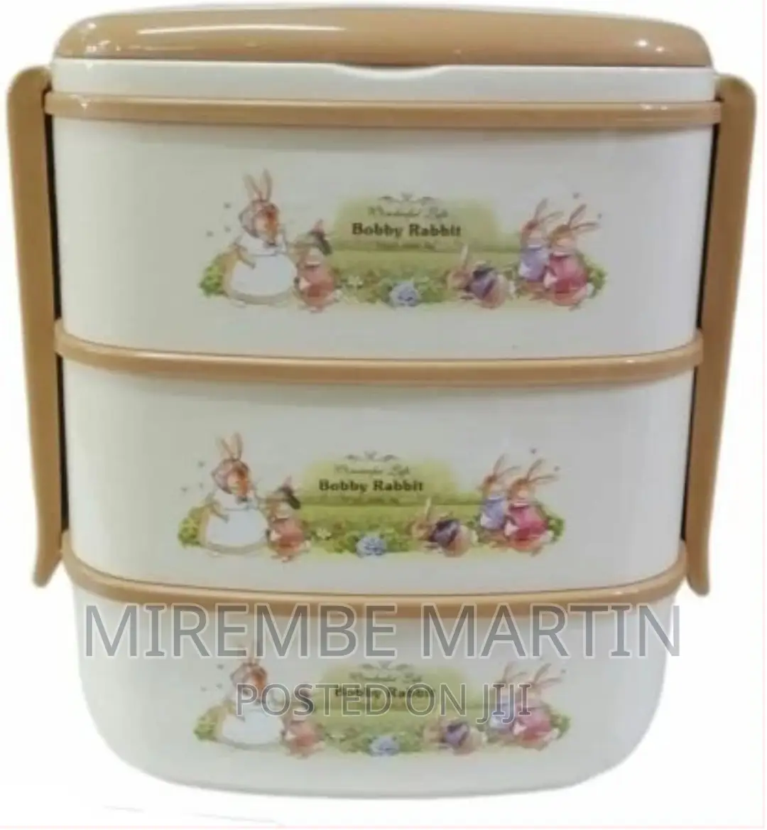 3 Layer Rabbit Lunch Box Container Tiffin