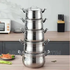 10 PC 16,18, 20,22,24CM Stainless Steel Saucepans Cookingpot