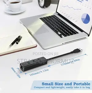 USB Hub 3.0 With 3 Ports, RJ45 Gigabit Ethernet Adapter