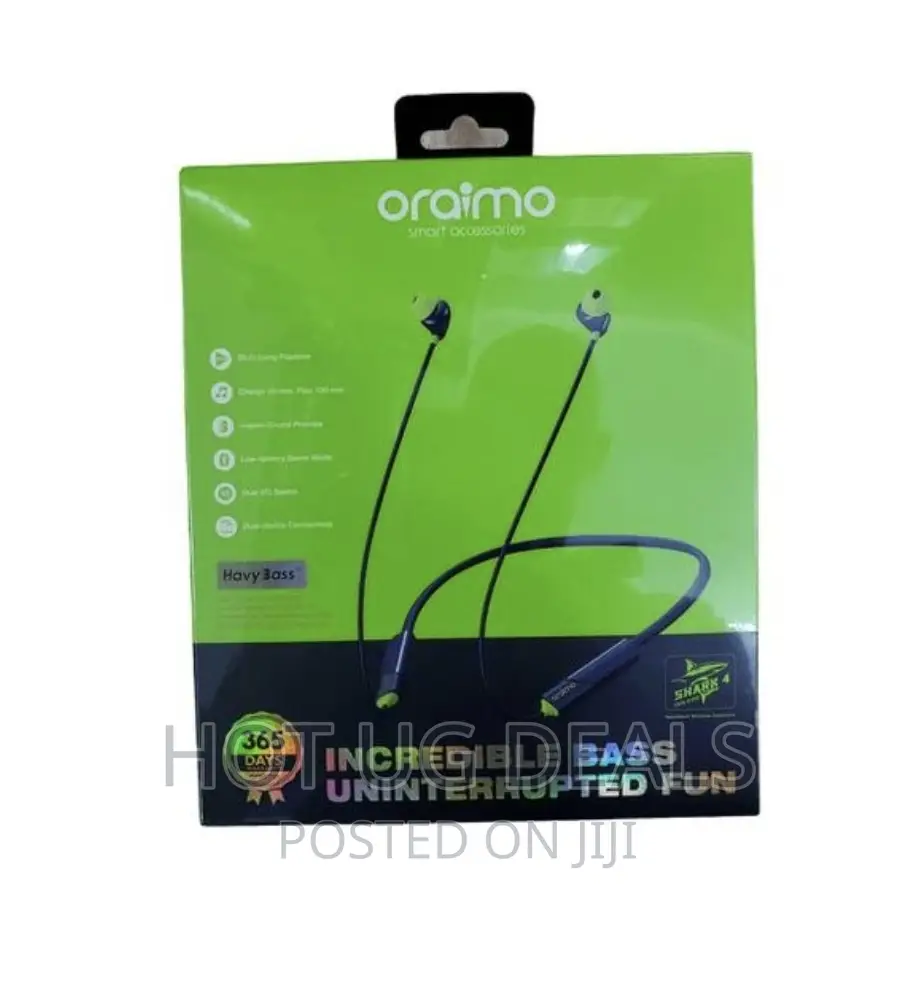 Oraimo Shark 4 OEB-E30D Neckband Havy Bass Wireless Earphone
