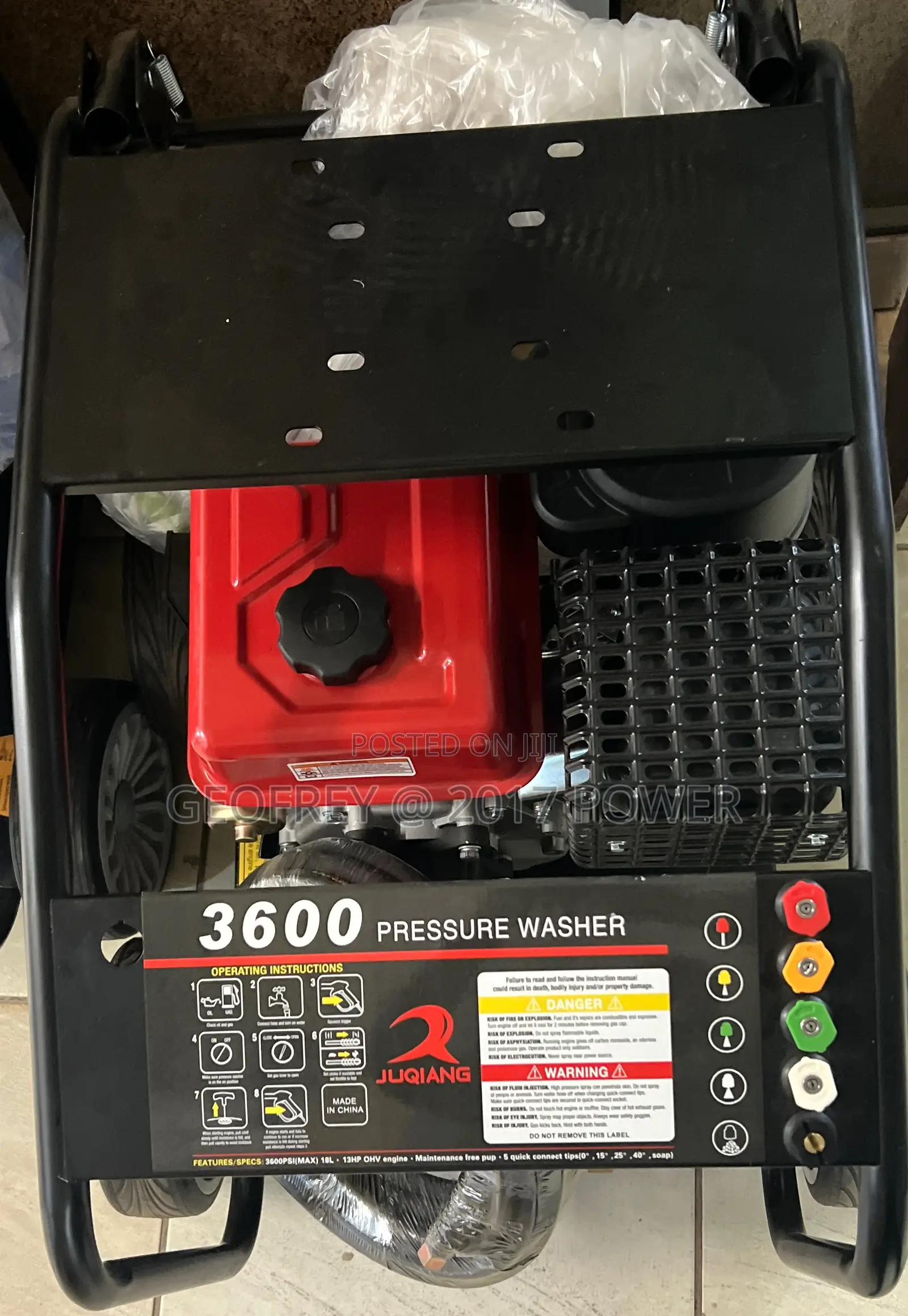Petrol Engine Jet Car Washer Machine 3600 Psi
